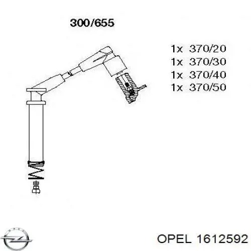 1612592 Opel высоковольтные провода