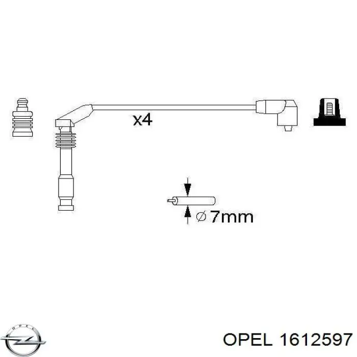 Провода зажигания Opel 1612597 цена, от 19.27 USD