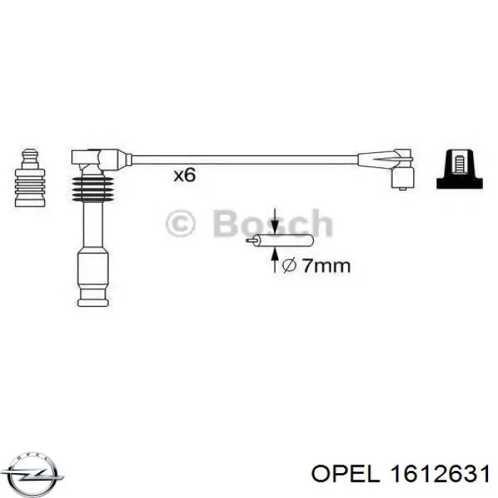 Высоковольтные провода 1612631 Opel