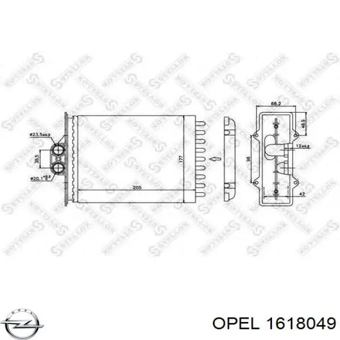 Купить 1618049 Opel Радиатор печки