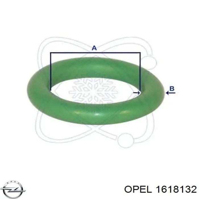 1618132 Opel vedante anular de mangueira do compressor de injeção