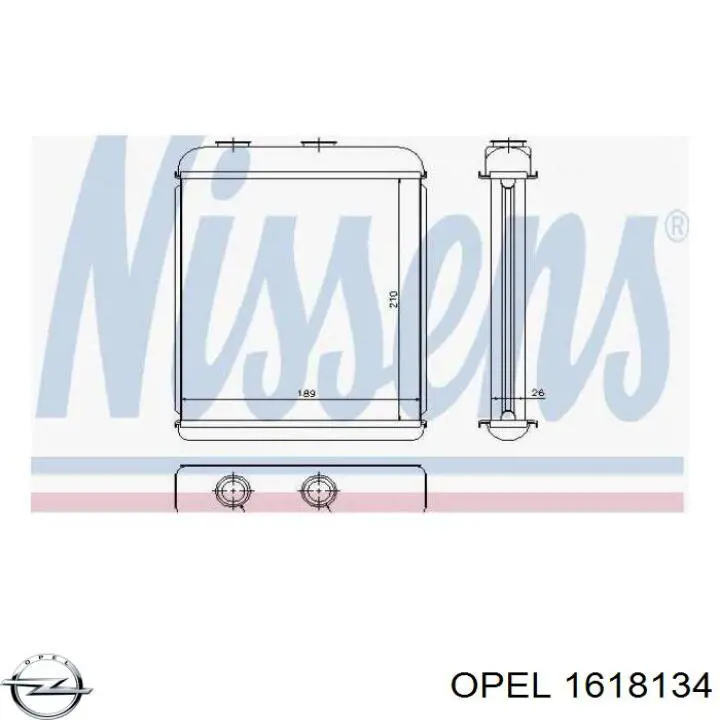 Радиатор печки (отопителя) Opel 1618134