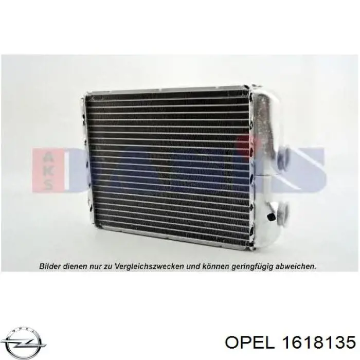 1618135 Opel радиатор печки