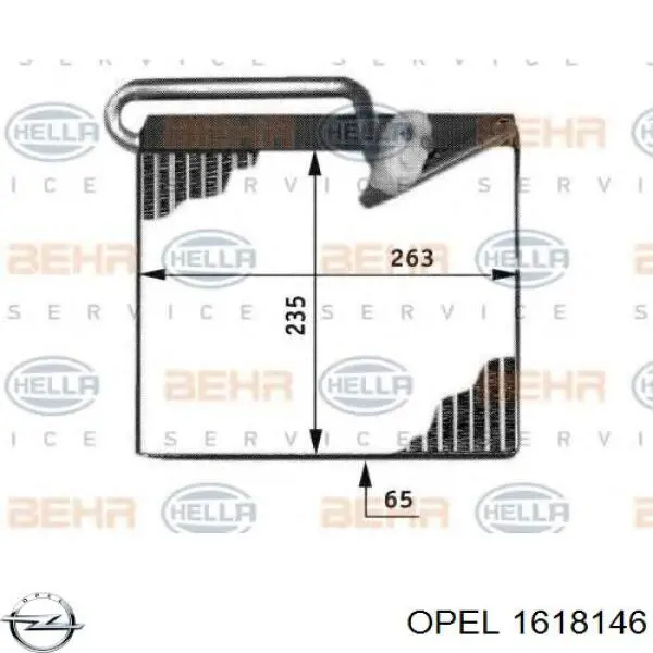 1618146 Opel испаритель кондиционера