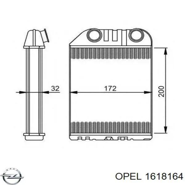 Радиатор печки (отопителя) Opel 1618164 цена, от 87.91 USD
