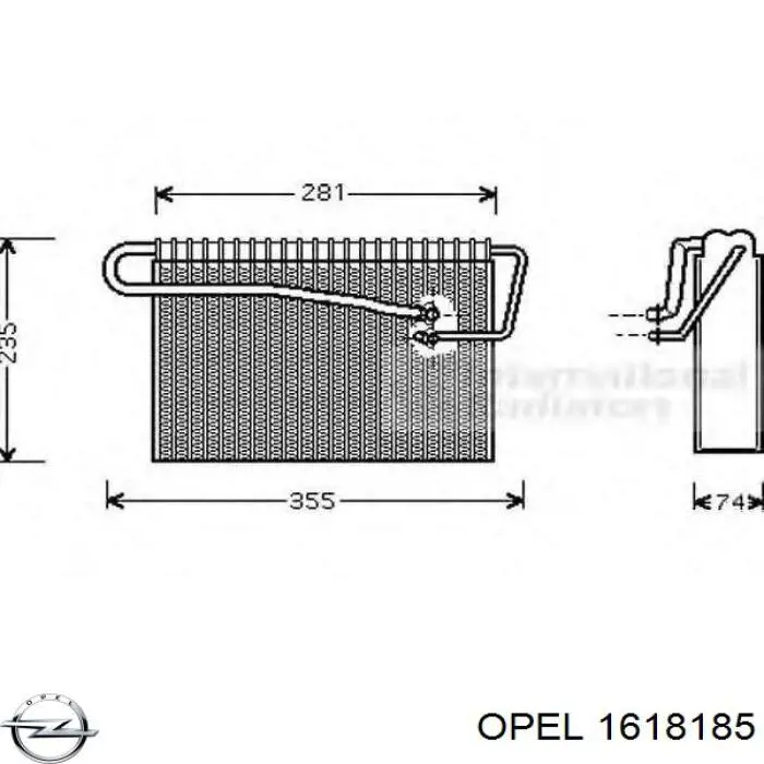 1618185 Opel Радиатор отопителя салона