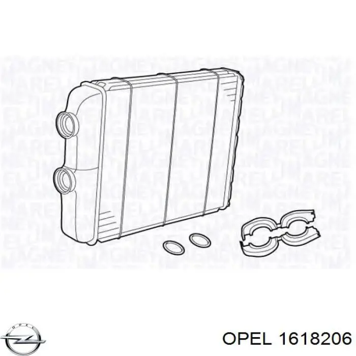 Радиатор печки (отопителя) Opel 1618206 цена, от 29.97 USD