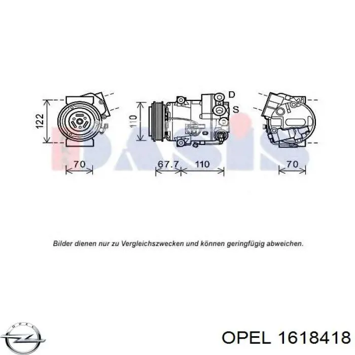 1618418 Opel компрессор кондиционера