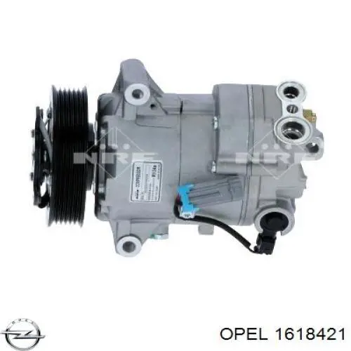 Компрессор кондиционера 1618421 Opel