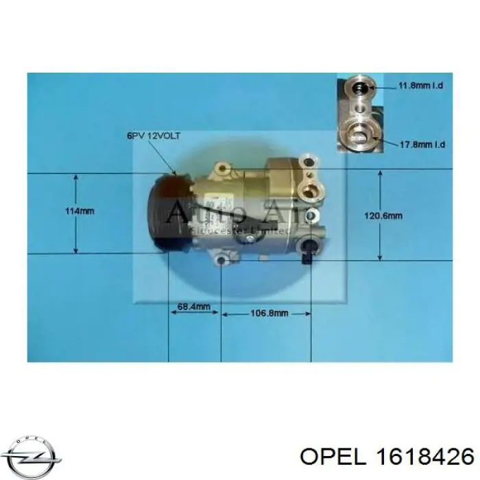 Компрессор системы кондиционирования Opel 1618426 цена, от 139.39 USD