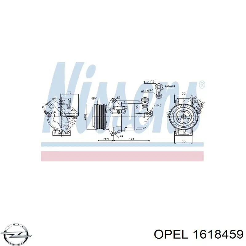 Купить 1618459 Opel Компрессор климатической установки