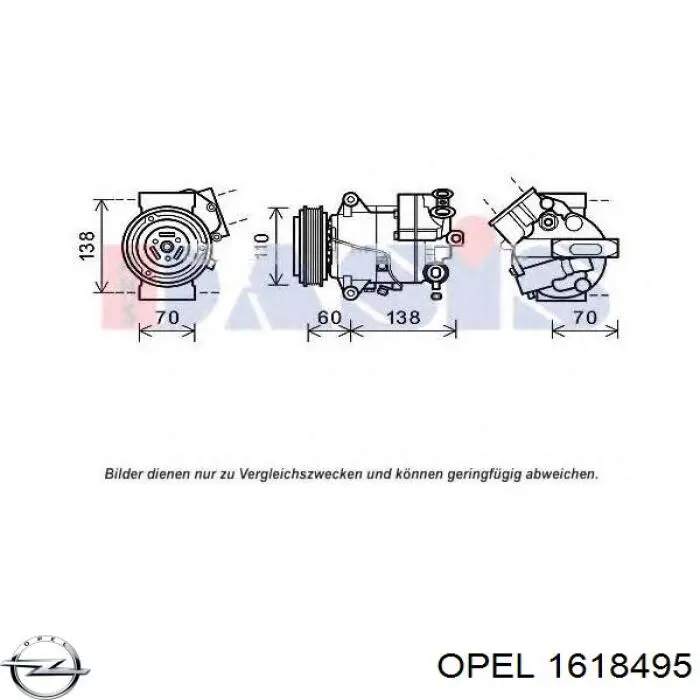 Купить 1618495 Opel Компрессор климатической установки