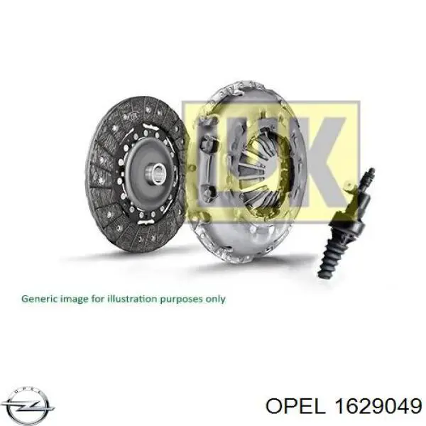 1629049 Opel kit de embraiagem (3 peças)