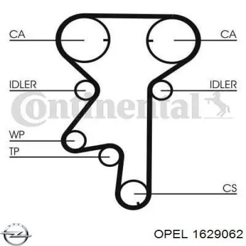 Купить 1629062 Opel Комплект ГРМ