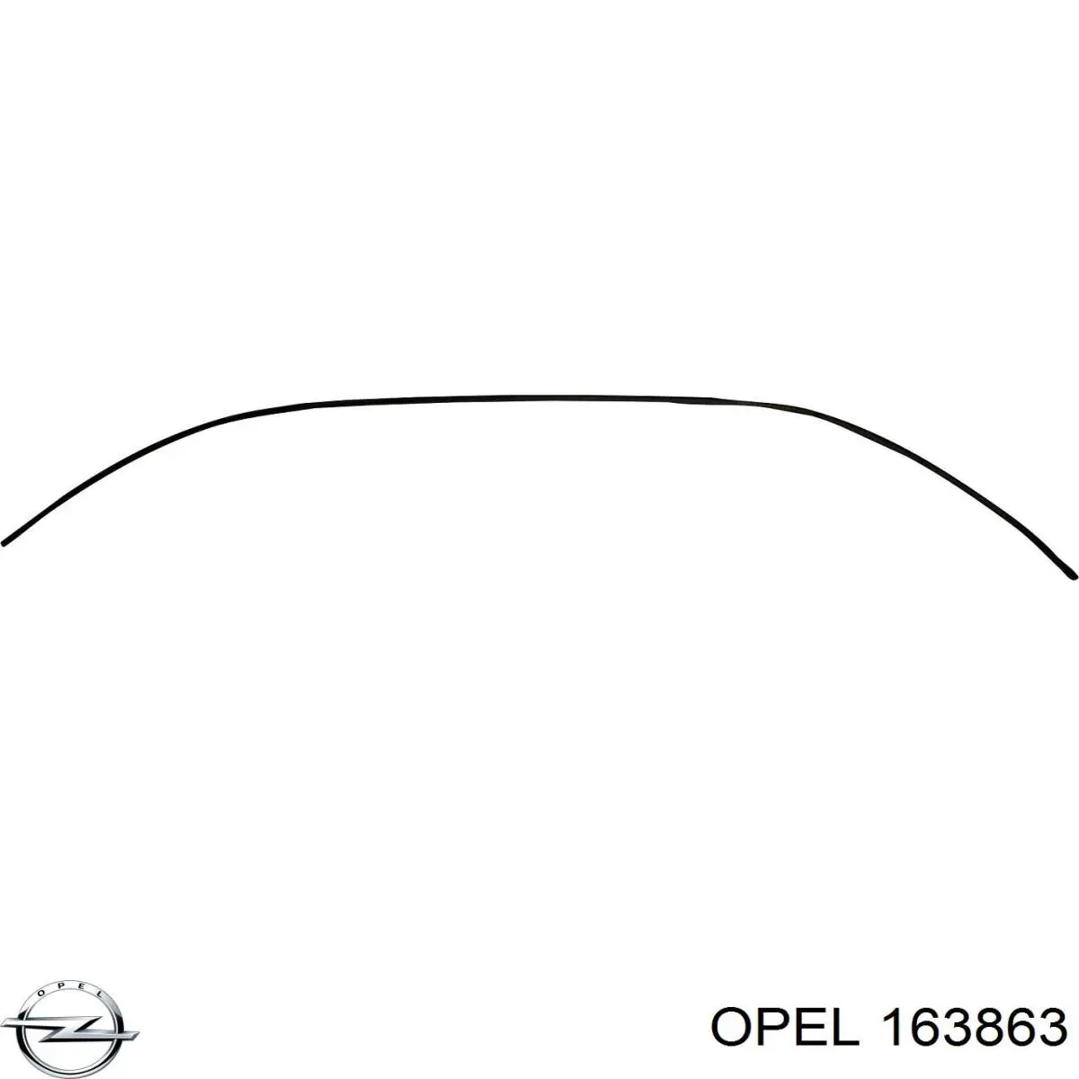 163863 Opel молдинг лобового стекла нижний