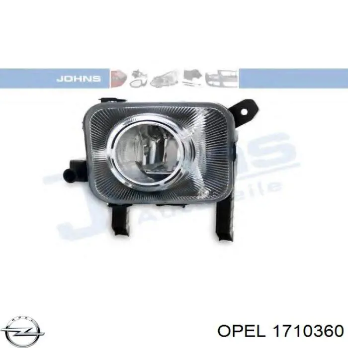 Фара противотуманная, левая Opel 1710360 цена, от 55.55 USD