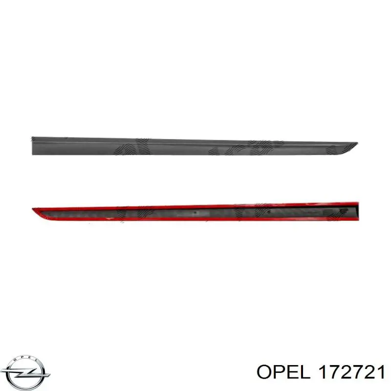 172721 Opel moldura da porta dianteira direita