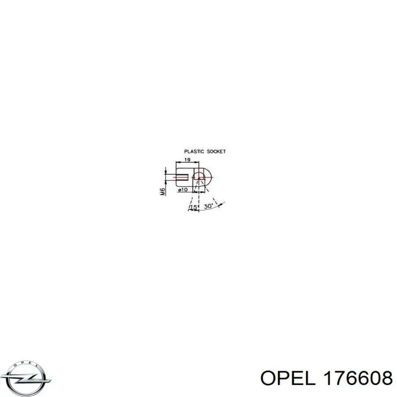 Амортизатор багажника 176608 Opel
