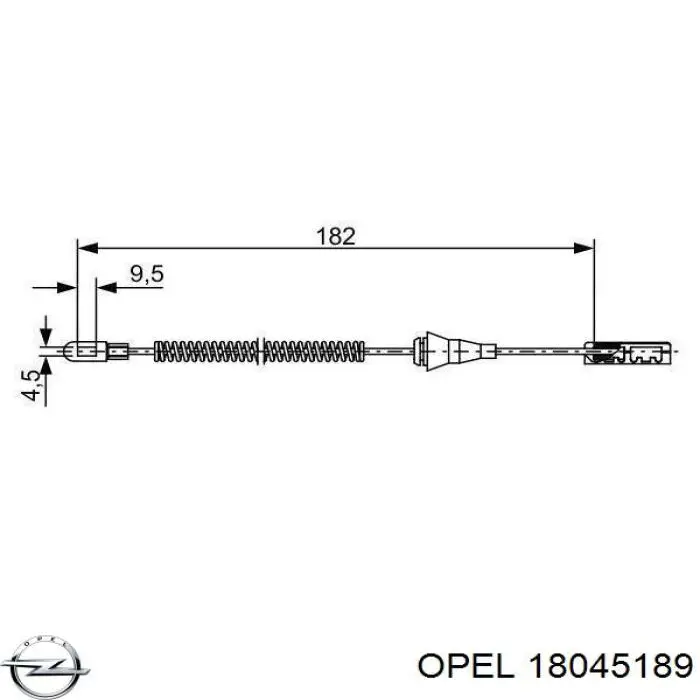 Задний трос ручника Opel 18045189 цена, от 3.65 USD