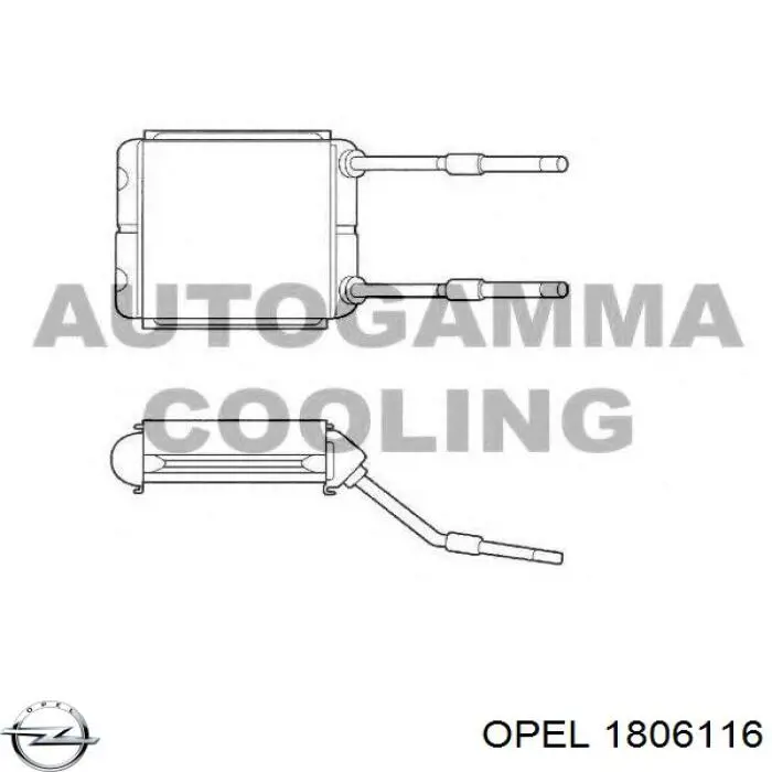 Радиатор печки (отопителя) Opel 1806116 цена, от 25.06 USD