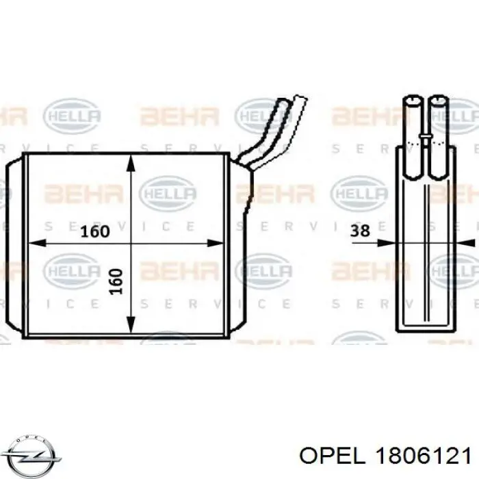 Радиатор печки 1806121 Opel