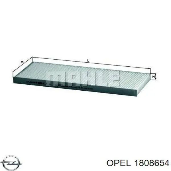 1808654 Opel фильтр салона