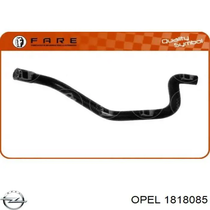 1818085 Opel Патрубок отопителя, обратка