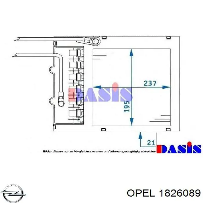 Радиатор печки (отопителя) Opel 1826089 цена, от 208.19 USD