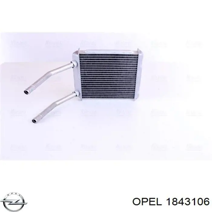 1843106 Opel Радиатор отопителя салона