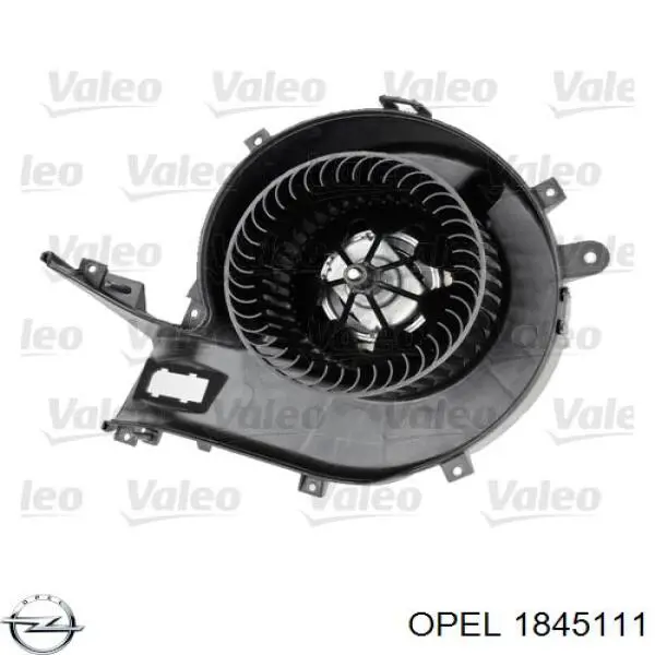 1845111 Opel ventilador elétrico de aparelho de ar condicionado montado (motor + roda de aletas)