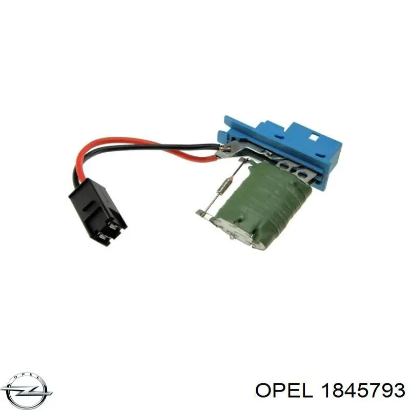 1845793 Opel резистор (сопротивление вентилятора печки (отопителя салона))