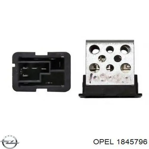 1845796 Opel резистор (сопротивление вентилятора печки (отопителя салона))