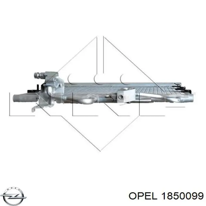 Радиатор кондиционера 1850099 Opel