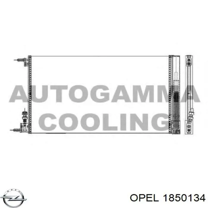 Конденсатор кондиционера Opel 1850134 цена, от 76.44 USD