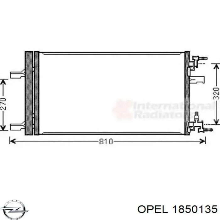 Конденсатор кондиционера Opel 1850135 цена, от 73.45 USD