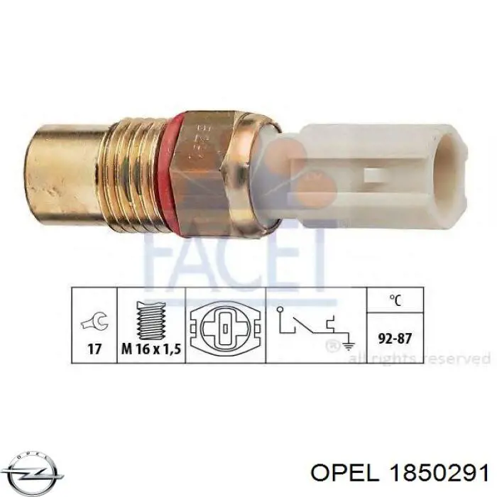 1850291 Opel Конденсатор
