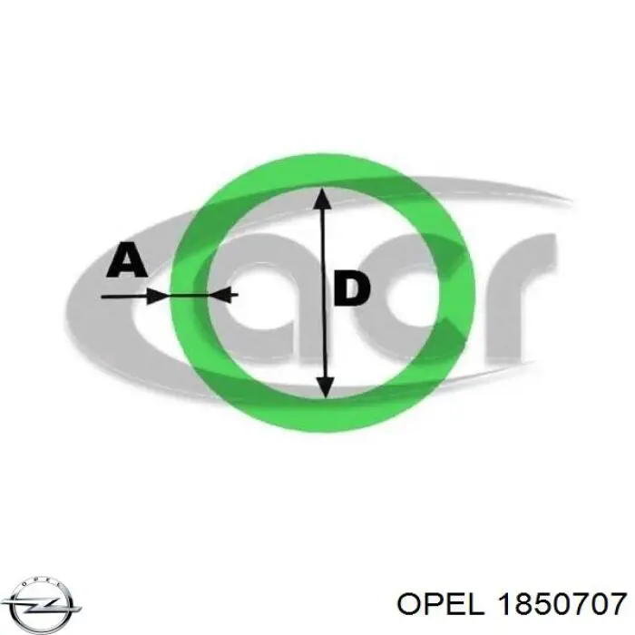 Кольцо уплотнительное шланга компрессора нагнетательного Opel 1850707 цена, от 0.18 USD