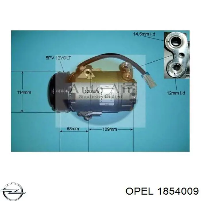 1854009 Opel компрессор кондиционера