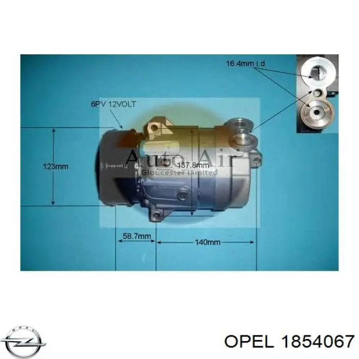 Купить 1854067 Opel Компрессор климатической установки