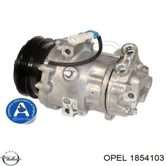 Компрессор кондиционера 1854103 Opel