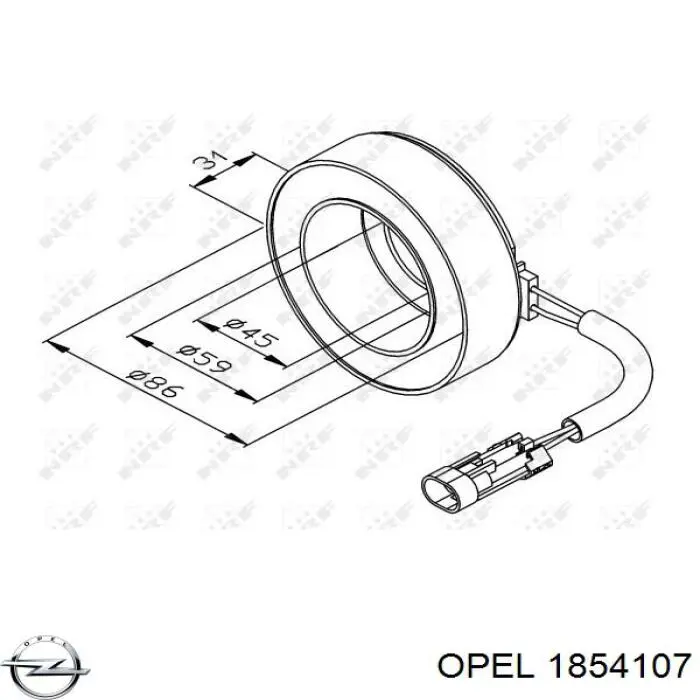 Компрессор системы кондиционирования Opel 1854107 цена, от 84.46 USD