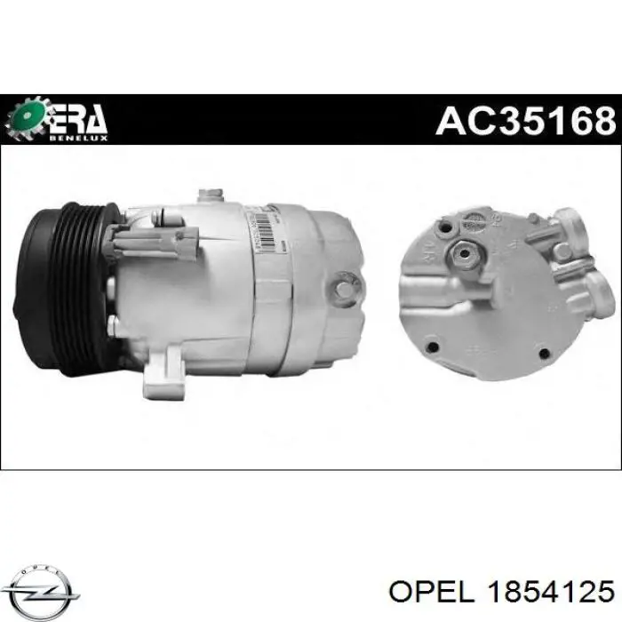 Компрессор системы кондиционирования Opel 1854125 цена, от 215.68 USD
