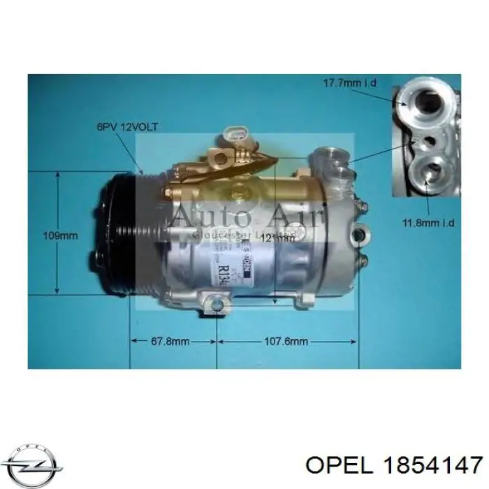 1854147 Opel компрессор кондиционера