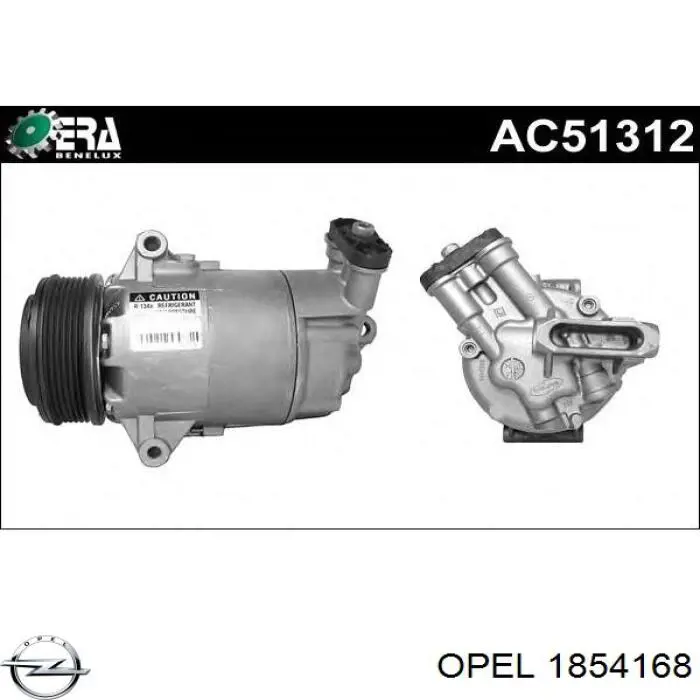 Компрессор кондиционера 1854168 Opel