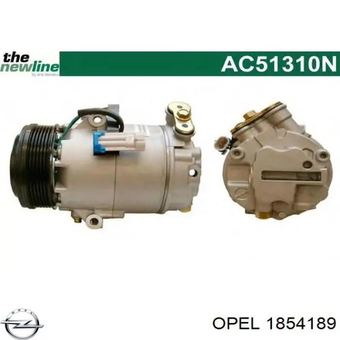 Компрессор системы кондиционирования Opel 1854189 цена, от 172.74 USD