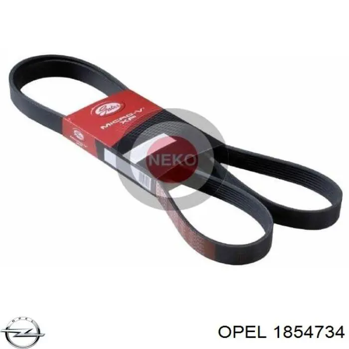 1854734 Opel Поликлиновый ремень