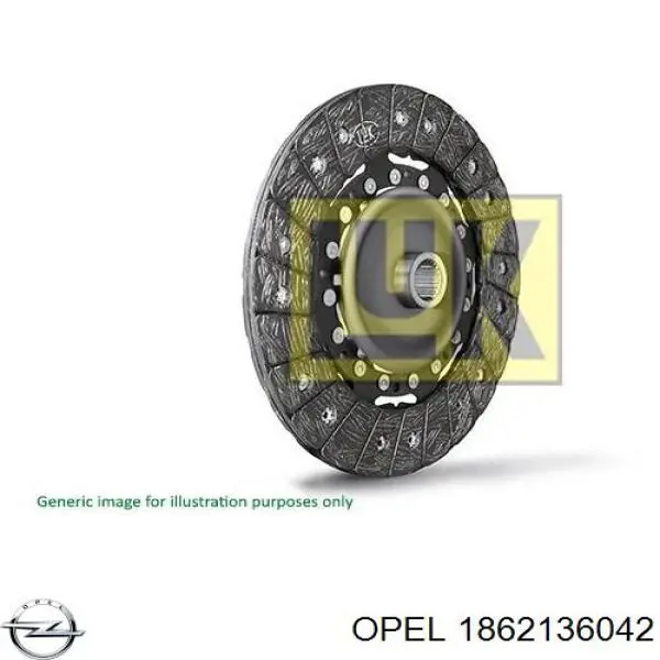 Диск сцепления 1862136042 Opel