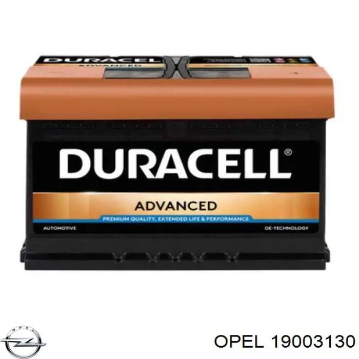 Аккумулятор автомобильный Opel 19003130 цена, от 86.76 USD