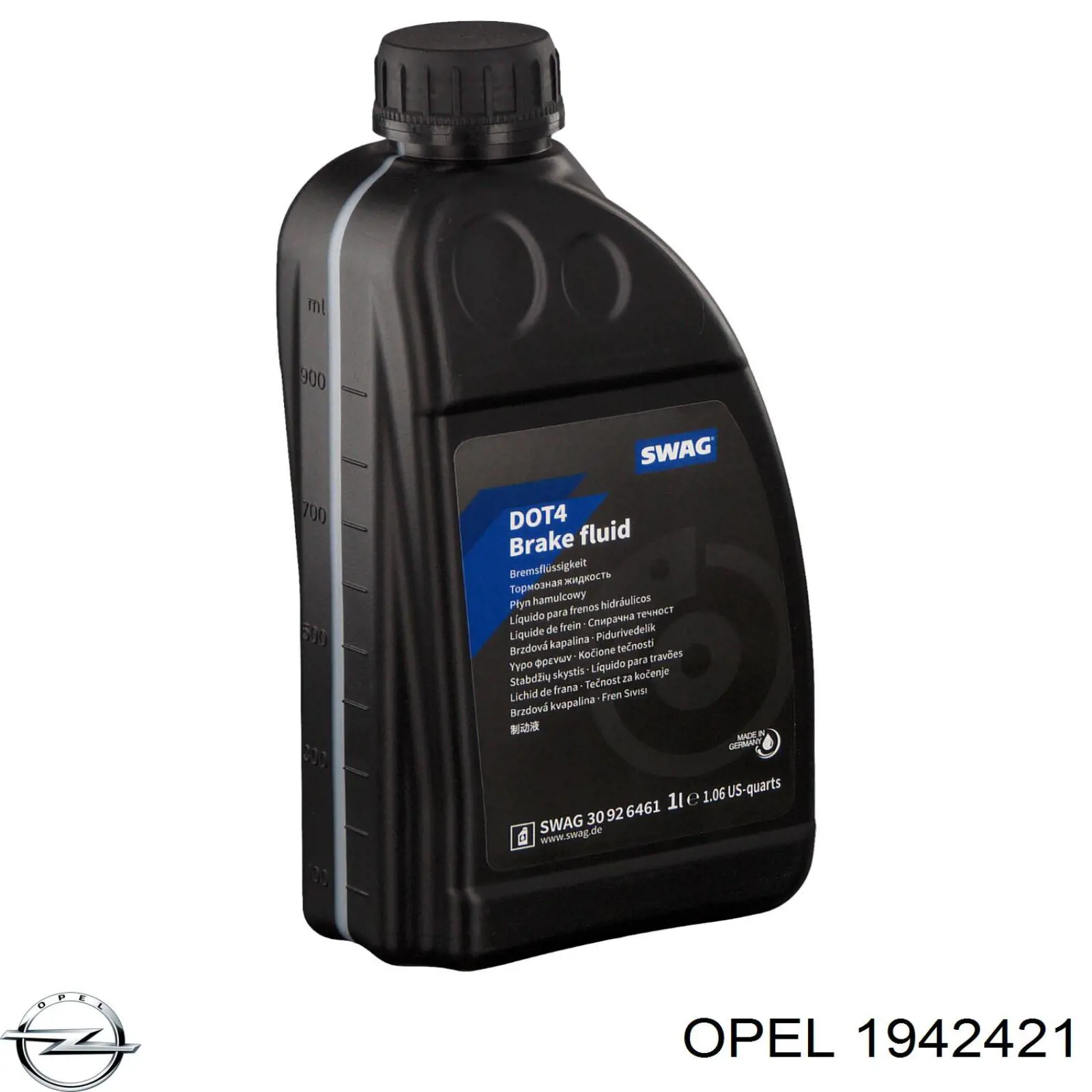 Жидкость тормозная Opel BRAKE FLUID DOT 4 0.5 л (1942421)
