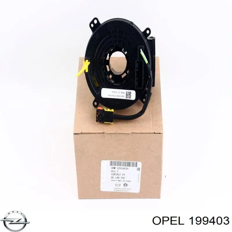 199403 Opel кольцо airbag контактное, шлейф руля